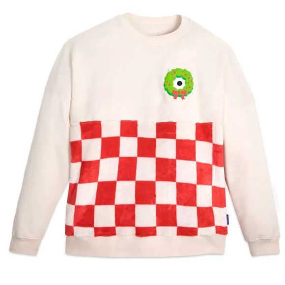 XL NEW 2022 Disney Pixar Christmas Ornament Checkered Fleece Spirit Jersey NWT